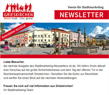 Newsletter für das Stadtmarketing Grieskirchen